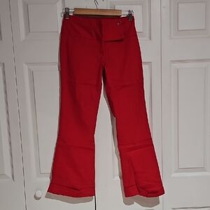 Zara Basic Red Flare Leg Pants Size US 2 (EUR 34)
